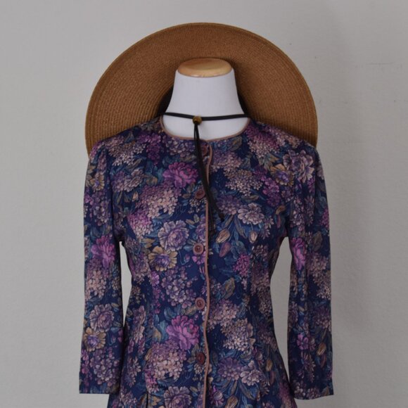 Vintage 80s Polyester Whirlaway Button-up Blouse size 6P - Picture 10 of 11